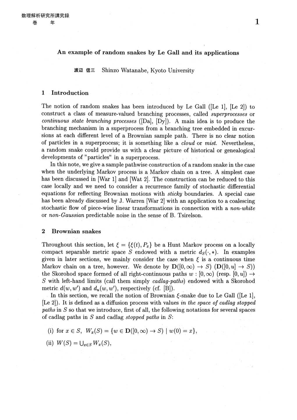 1 Introduction Branching Mechanism in a Superprocess from a Branching