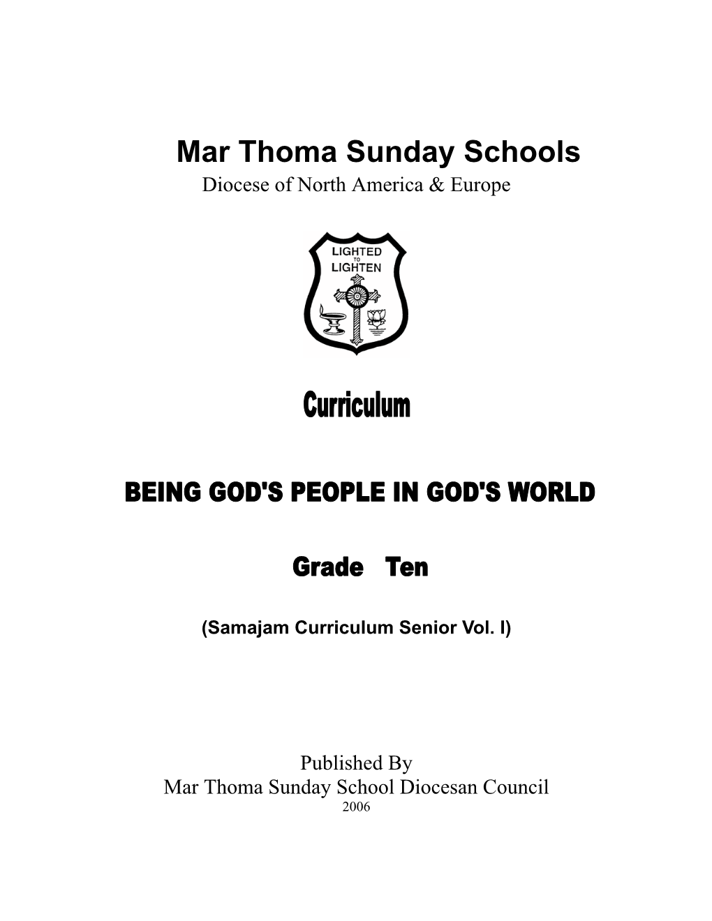 Mar Thoma Sunday Schools Diocese of North America & Europe