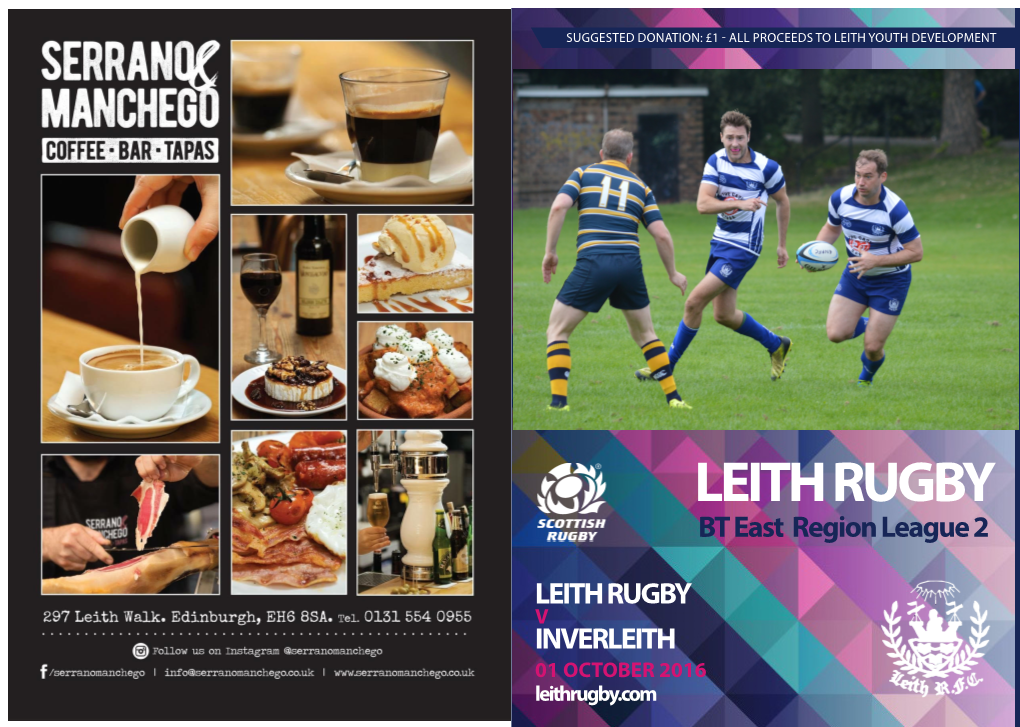 LEITH RUGBY BT East Region League 2