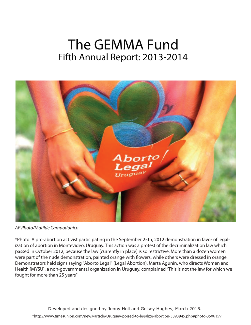 The GEMMA Fund Fifth Annual Report: 2013-2014