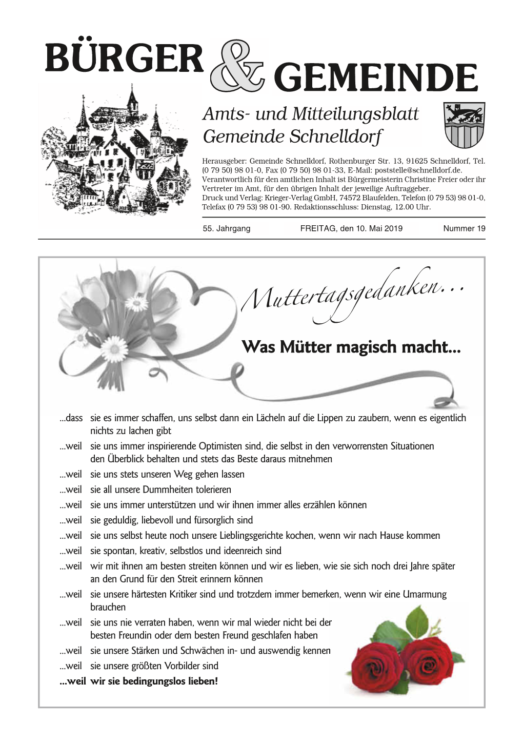 Amts- Und Mitteilungsblatt Gemeinde Schnelldorf