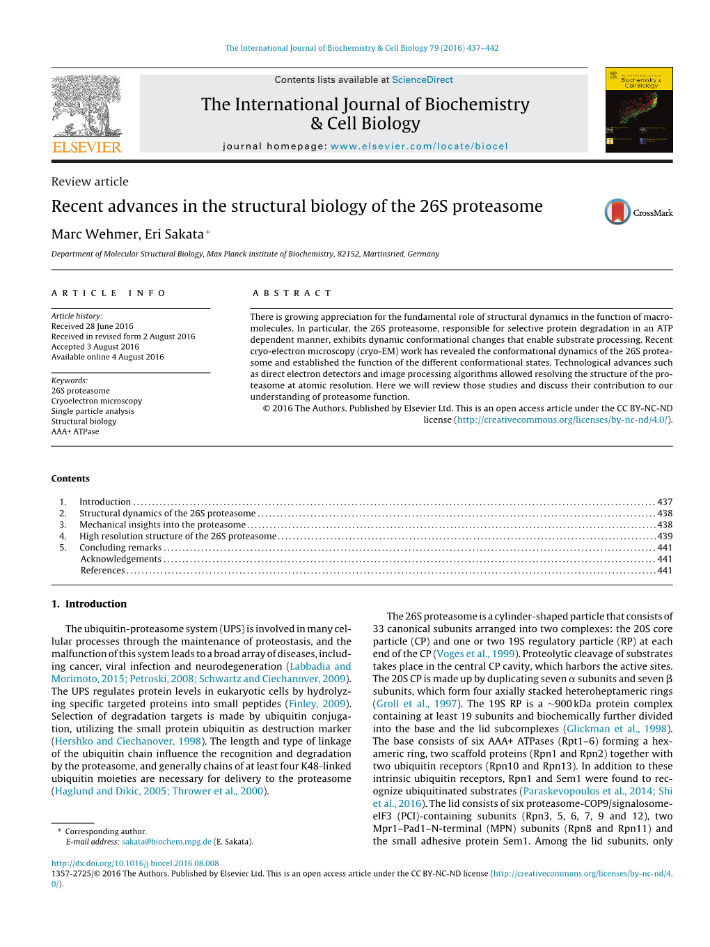 Recent Advances in the Structural Biology of the 26S Proteasome