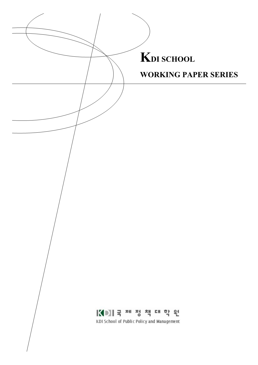 Kdi School Working Paper Series Kdi School Working Paper Series