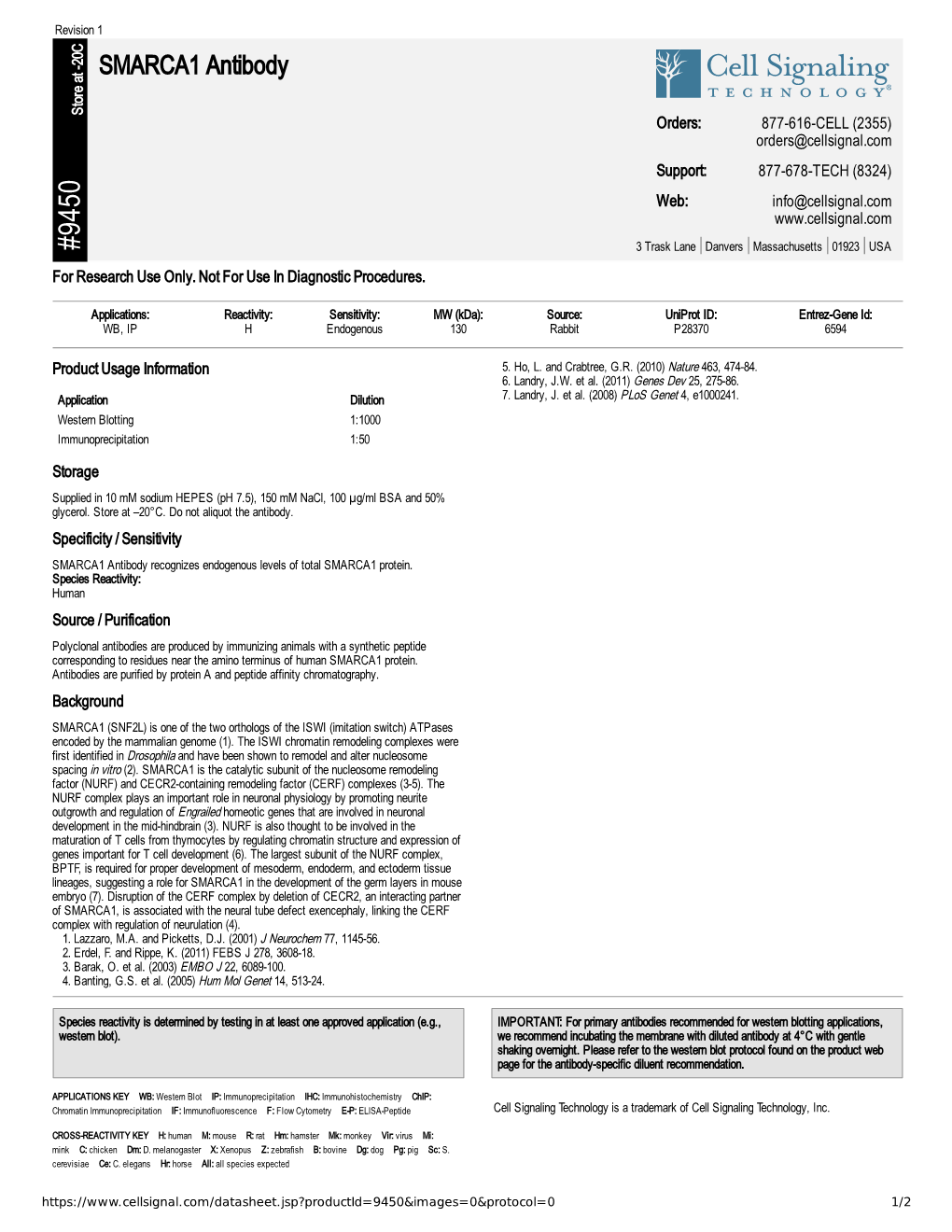 SMARCA1 Antibody A