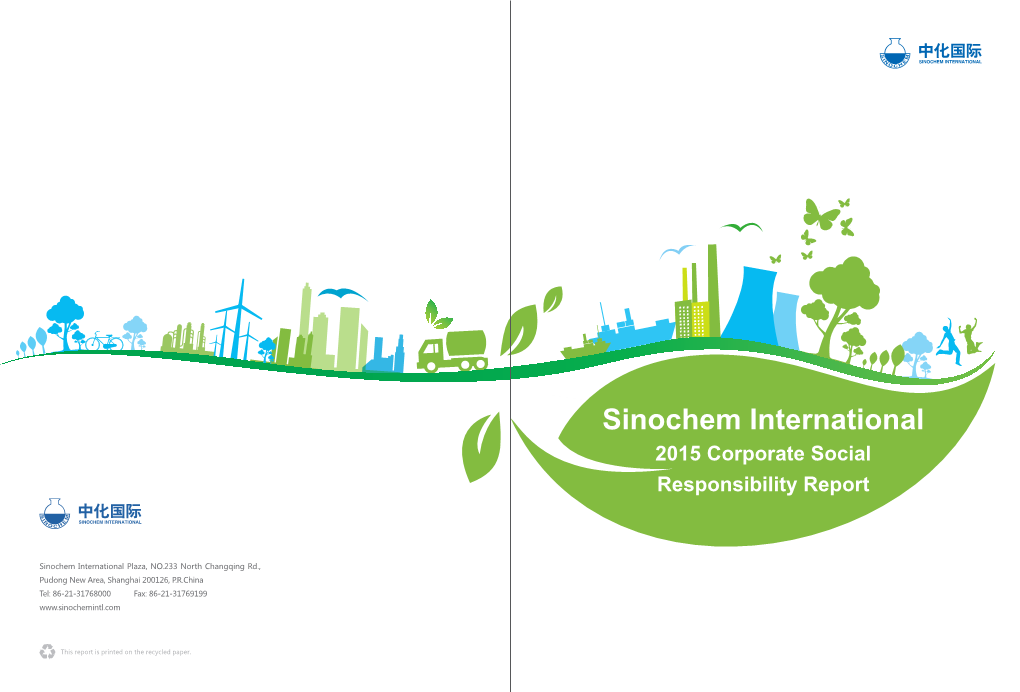 Sinochem International 2015 Corporate Social Responsibility Report