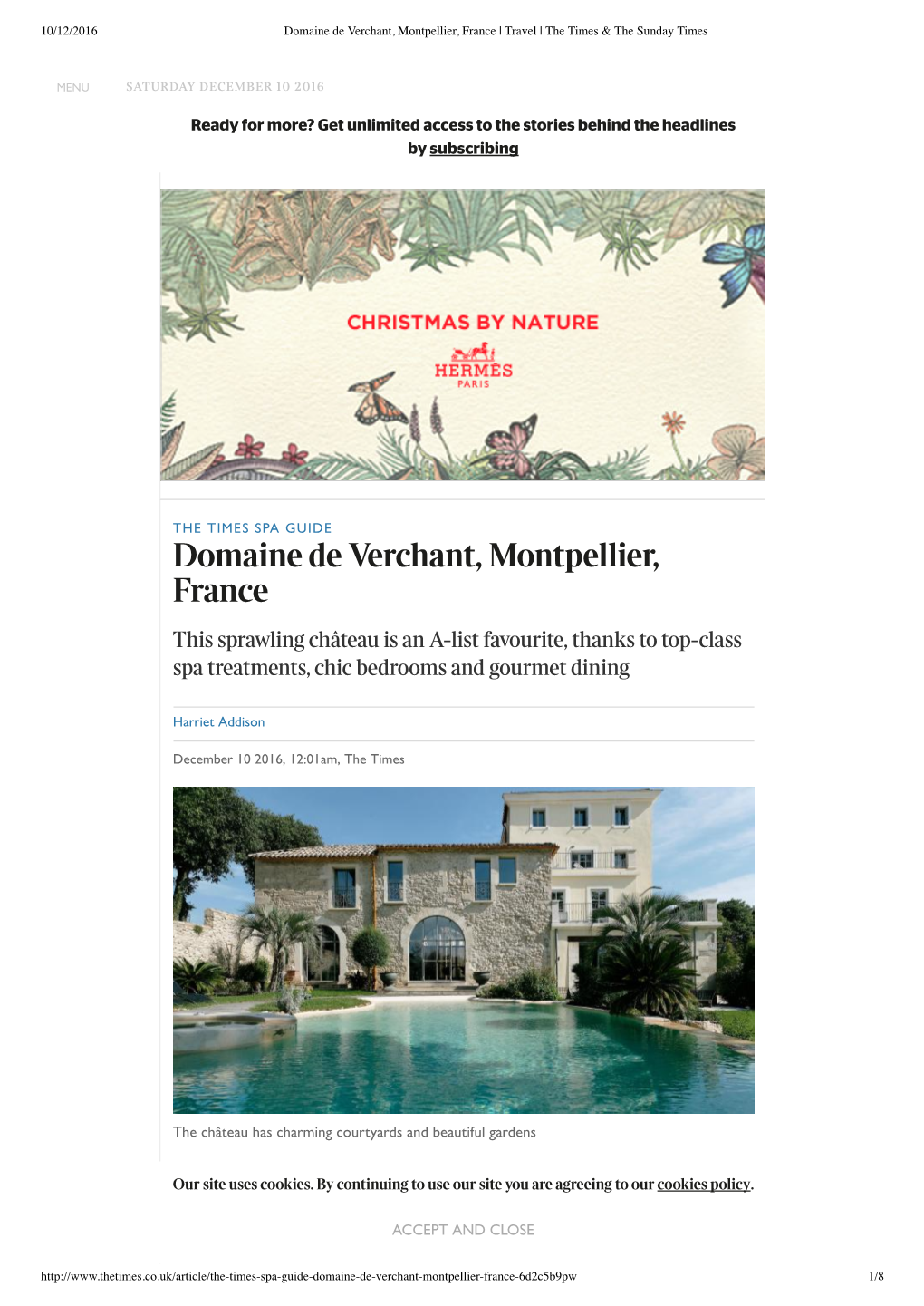 Domaine De Verchant, Montpellier, France | Travel | the Times & the Sunday Times