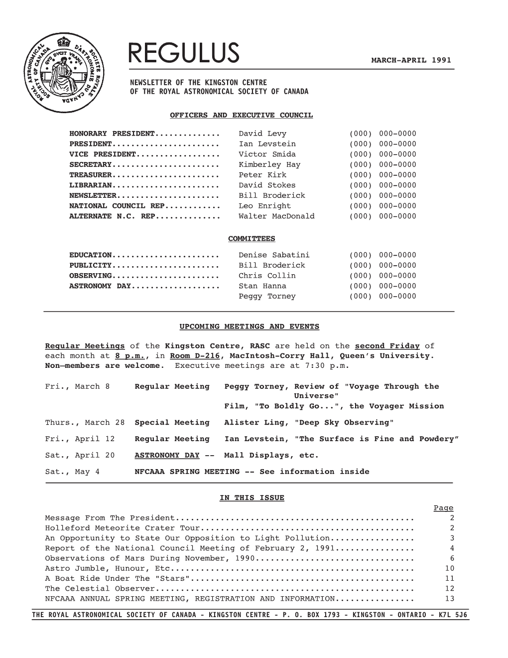 Regulus March-April 1991