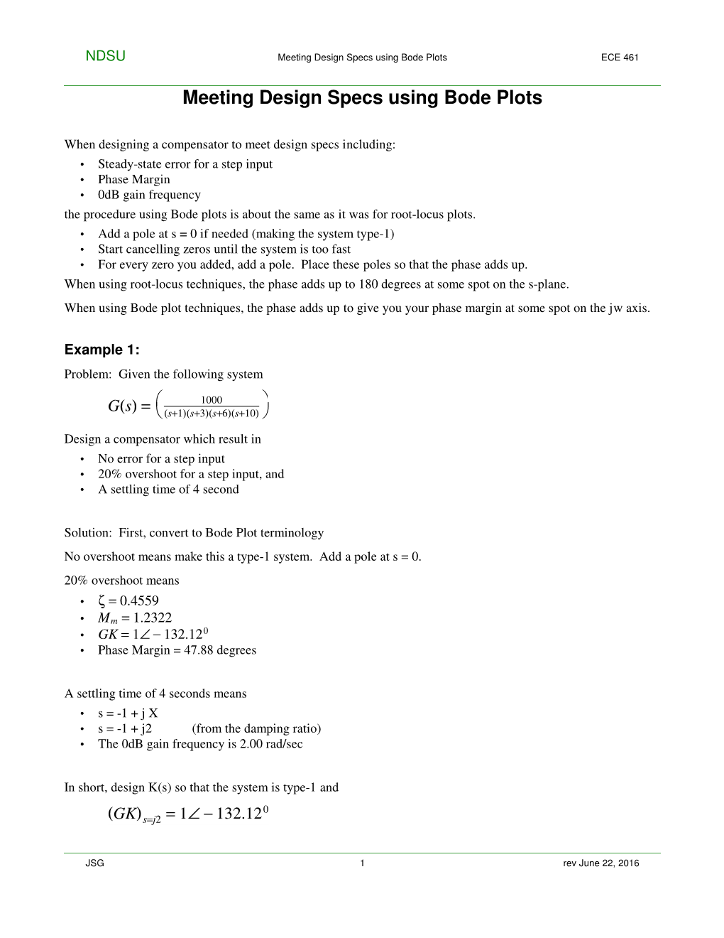 Meeting Design Specifications