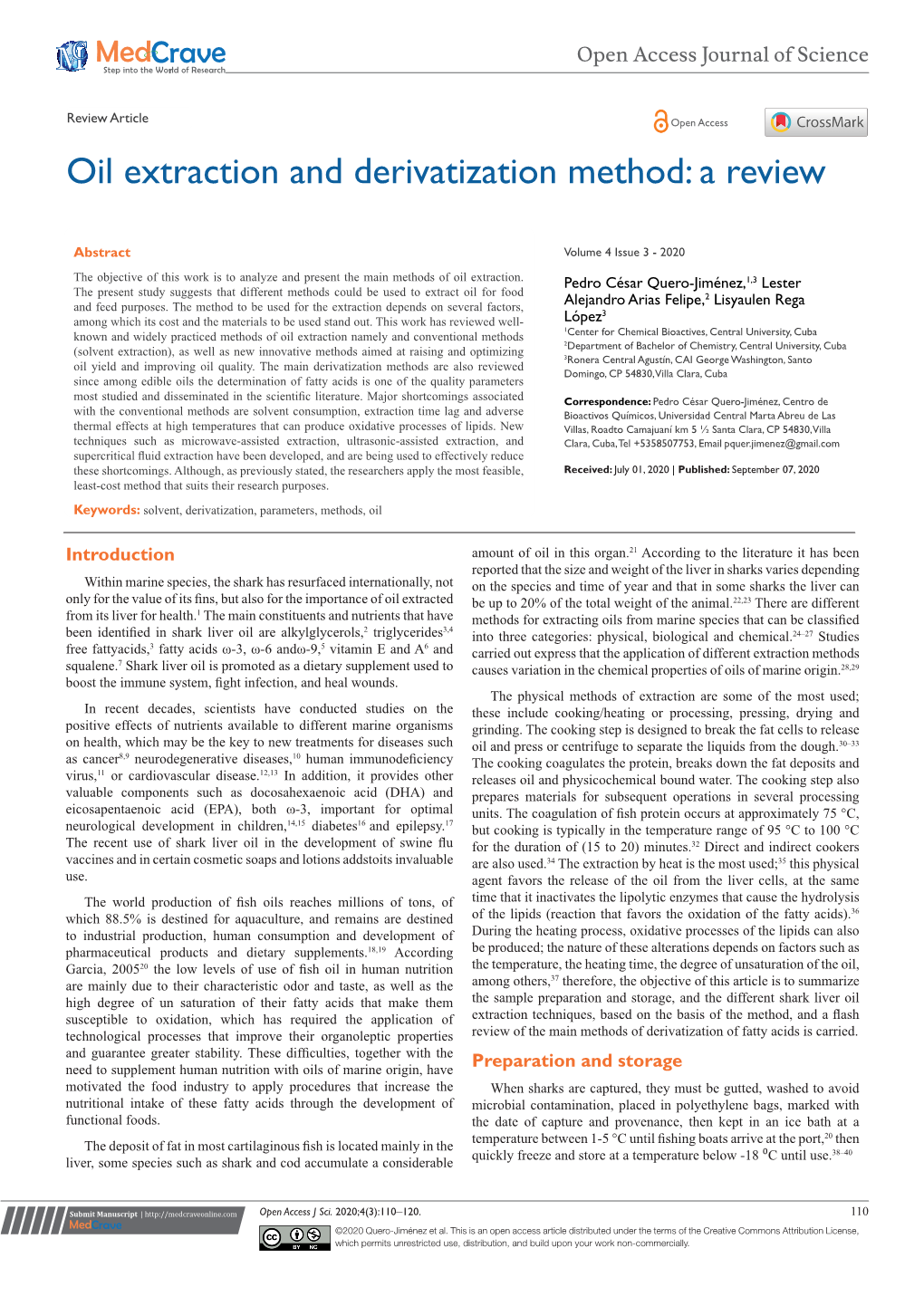 Oil Extraction and Derivatization Method: a Review