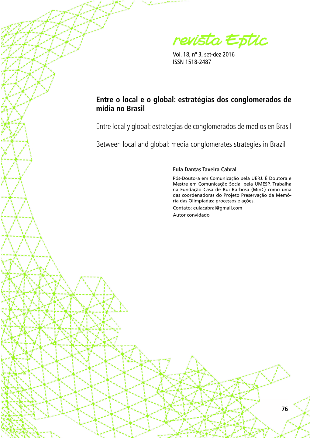 Estratégias Dos Conglomerados De Mídia No Brasil Entre Local Y Global