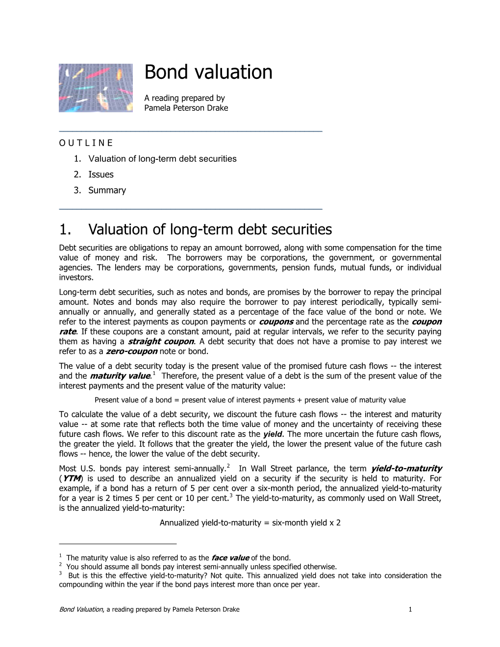 Bond Valuation Reading