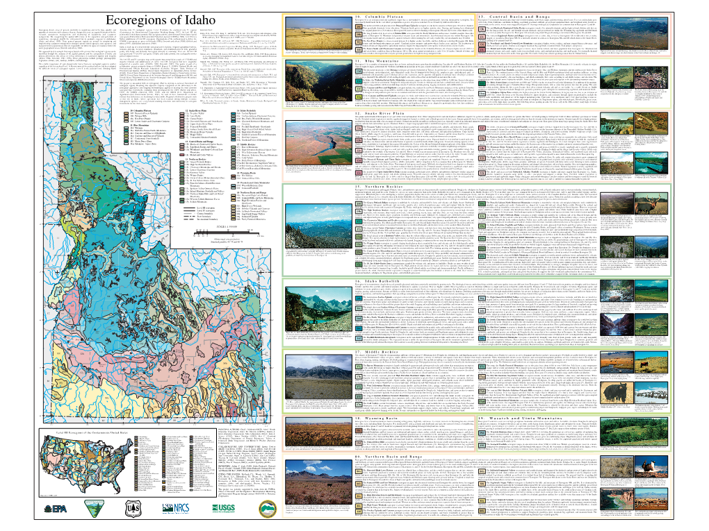 Characterization of Ecoregions of Idaho