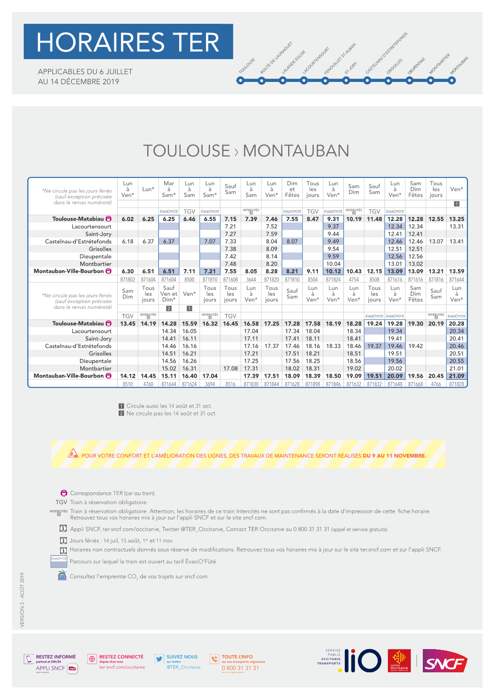 Horaires Ter