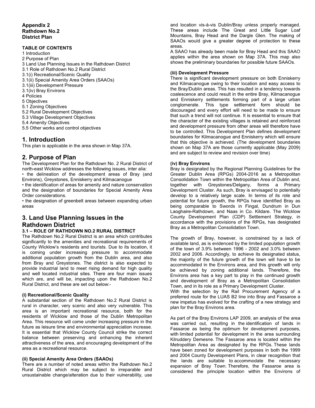 Appendix 2 Rathdown No.2 District Plan