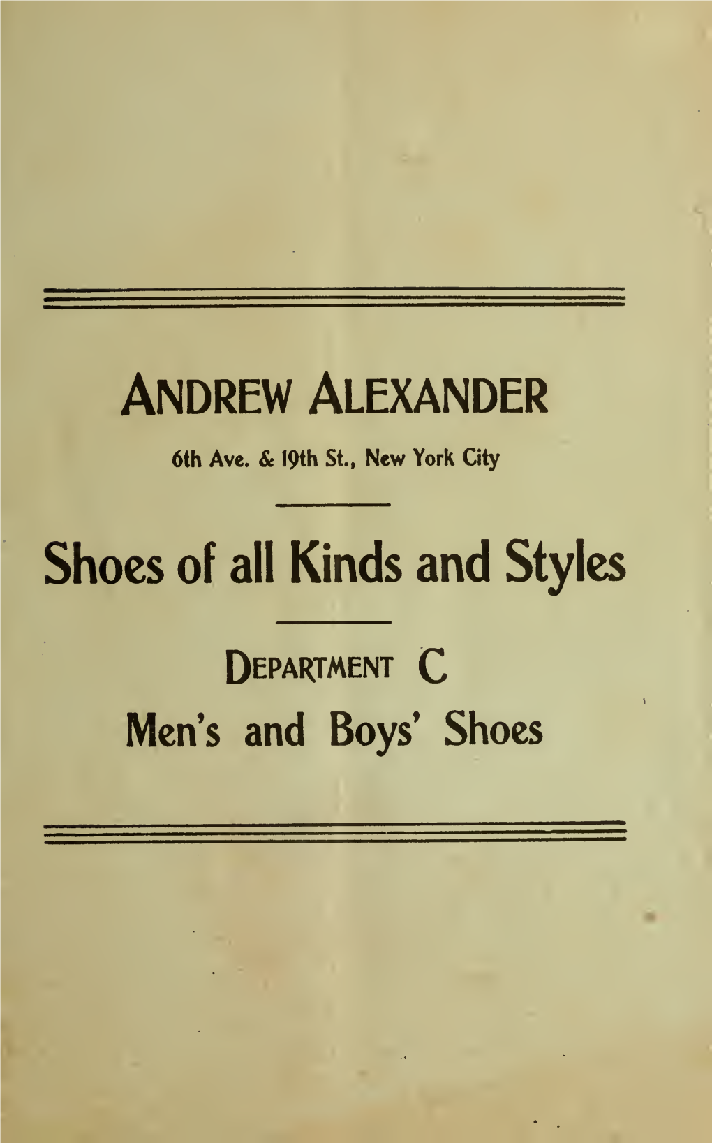 Shoes of All Kinds and Styles