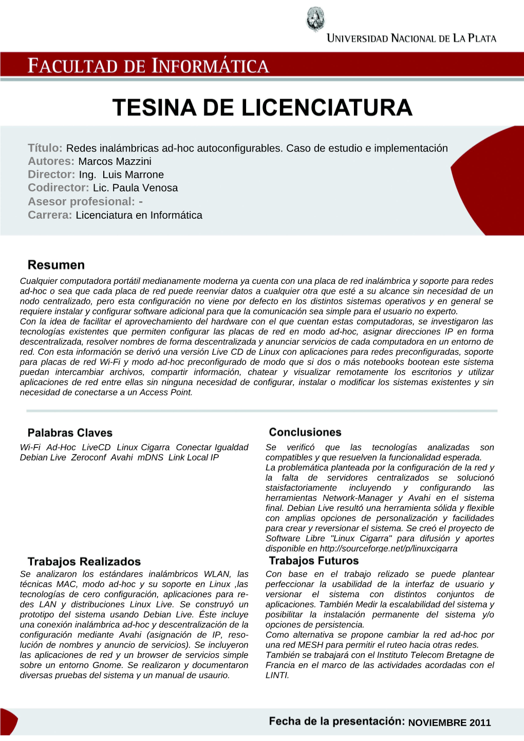 Asesor Profesional: - Carrera: Licenciatura En Informática