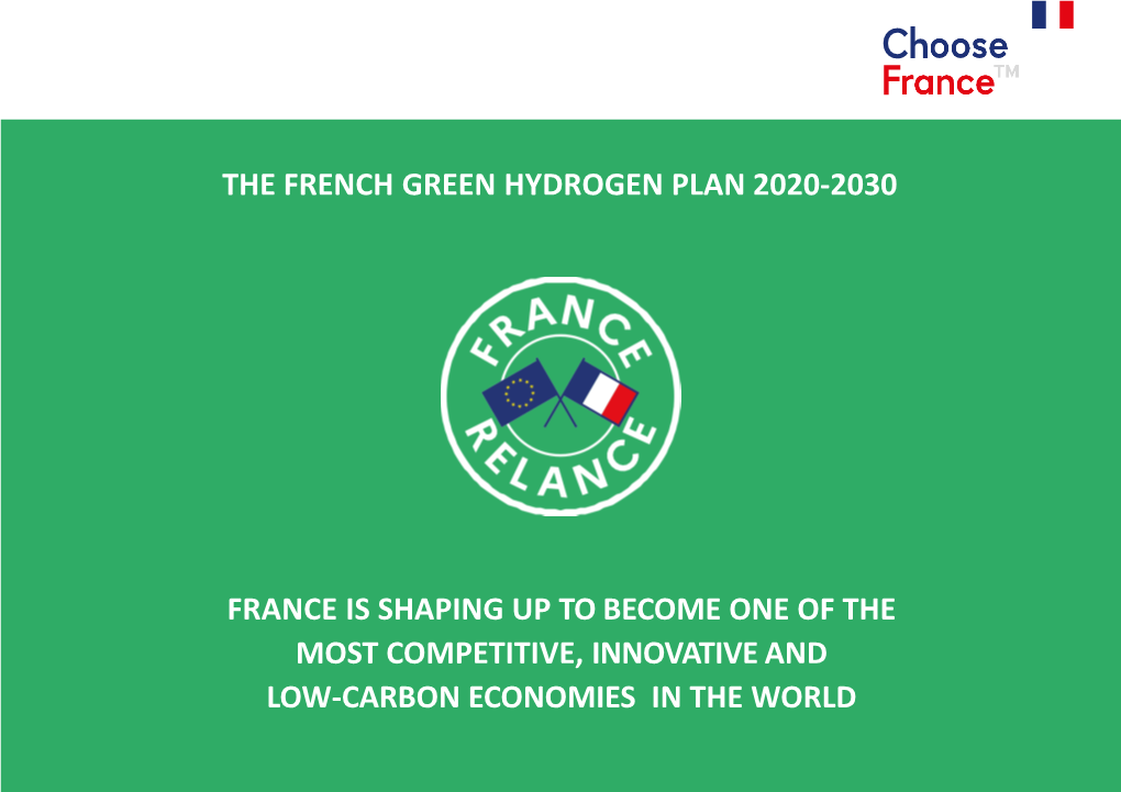 The French Green Hydrogen Plan 2020-2030