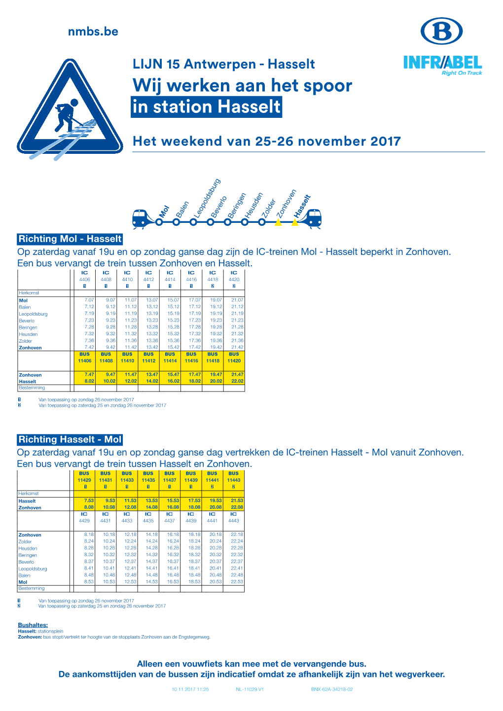 Wij Werken Aan Het Spoor in Station Hasselt