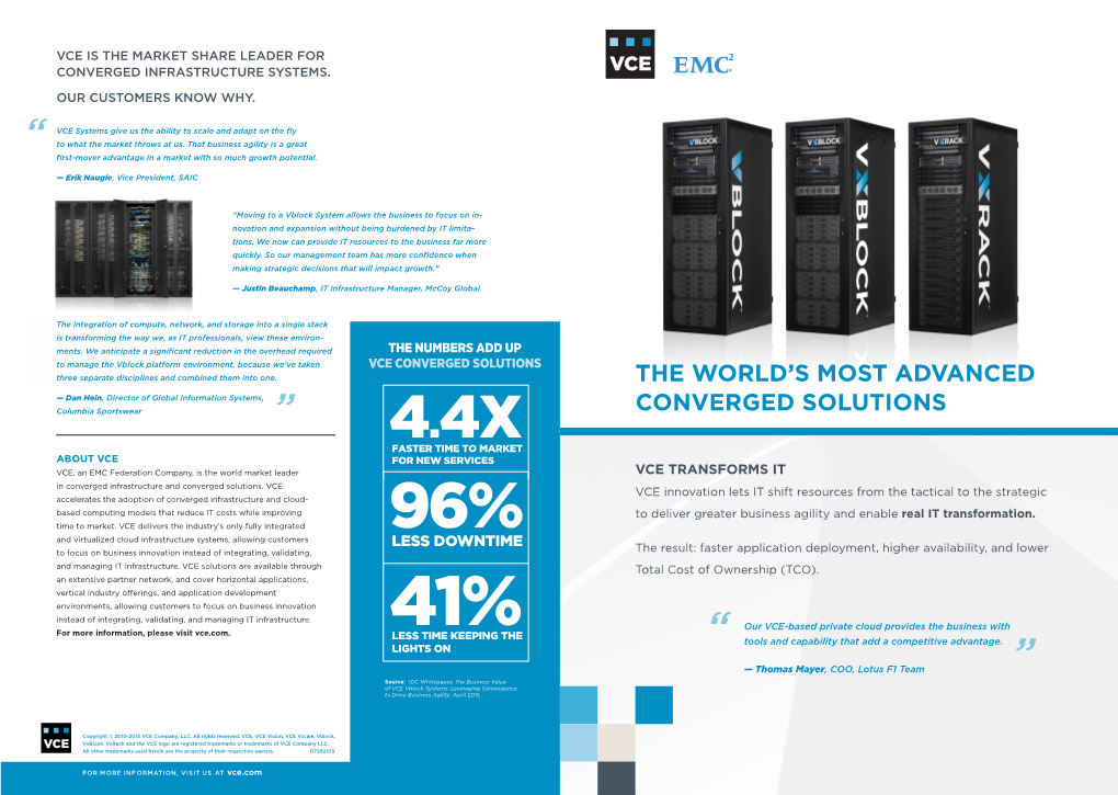 Vblock® and Vxblock™ Systems Industry-Leading
