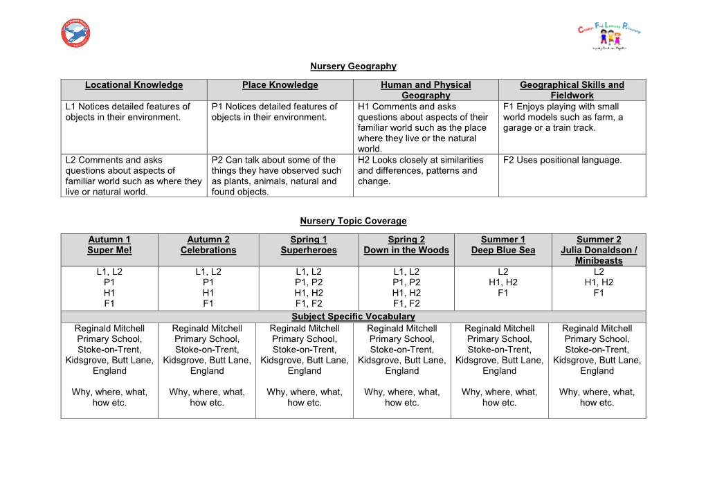 The Geography Year Group Breakdown