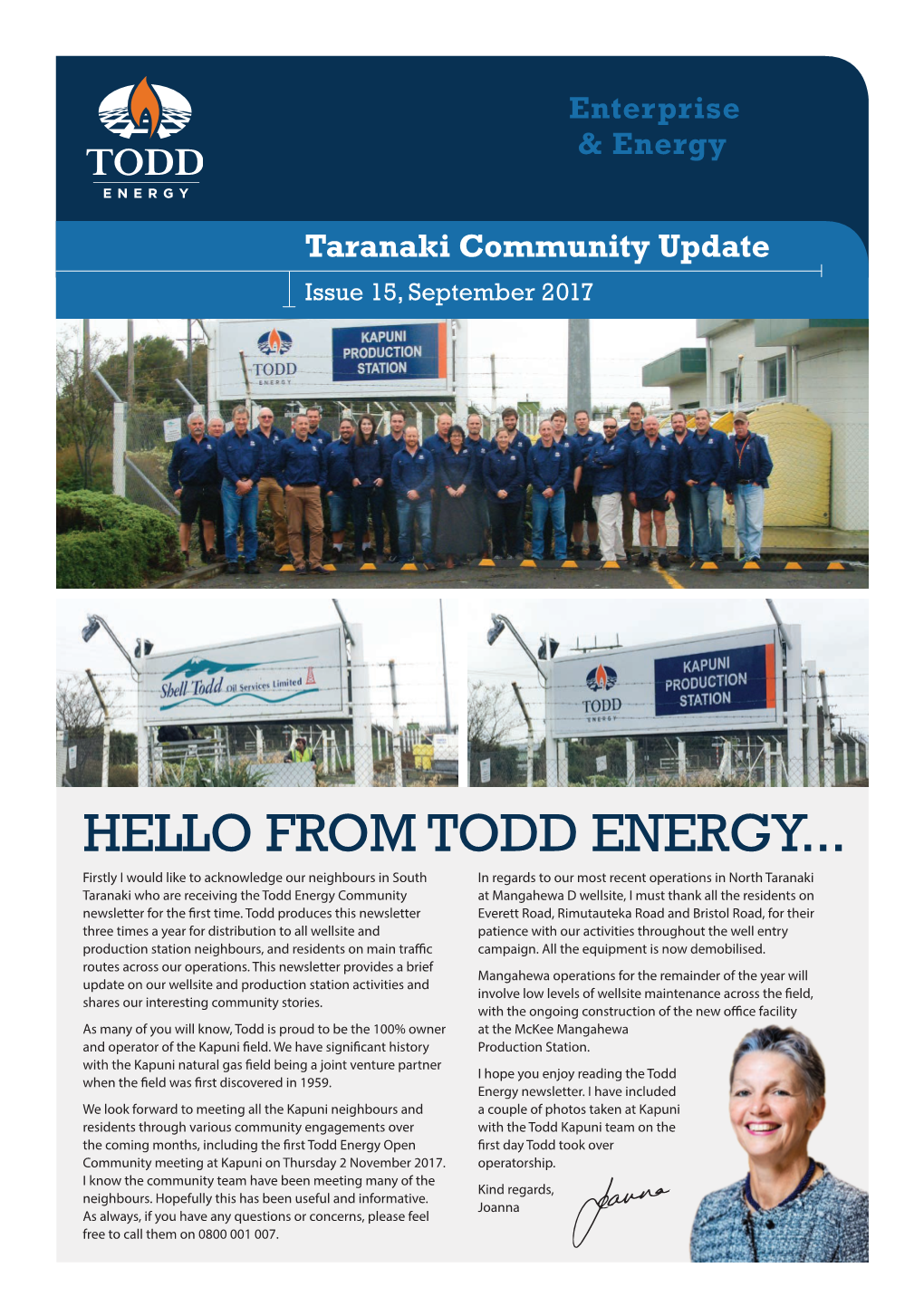 Hello from Todd Energy