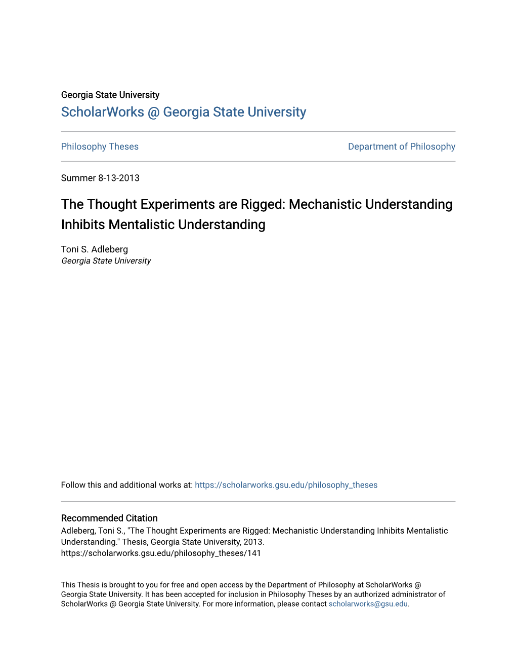 The Thought Experiments Are Rigged: Mechanistic Understanding Inhibits Mentalistic Understanding