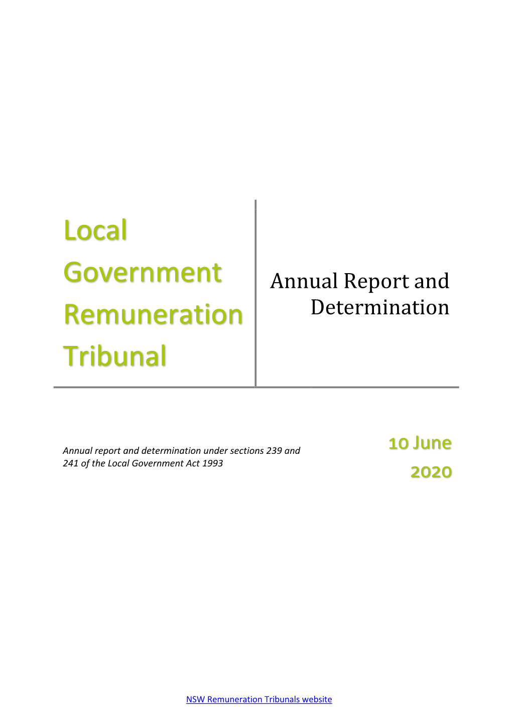 Local Government Remuneration Tribunal