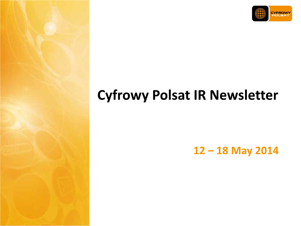 Cyfrowy Polsat IR Newsletter