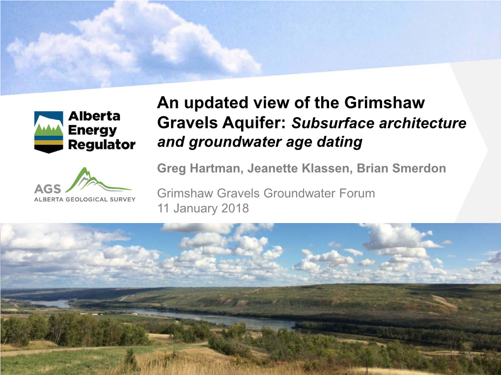 An Updated View of the Grimshaw Gravels Aquifer: Subsurface Architecture and Groundwater Age Dating