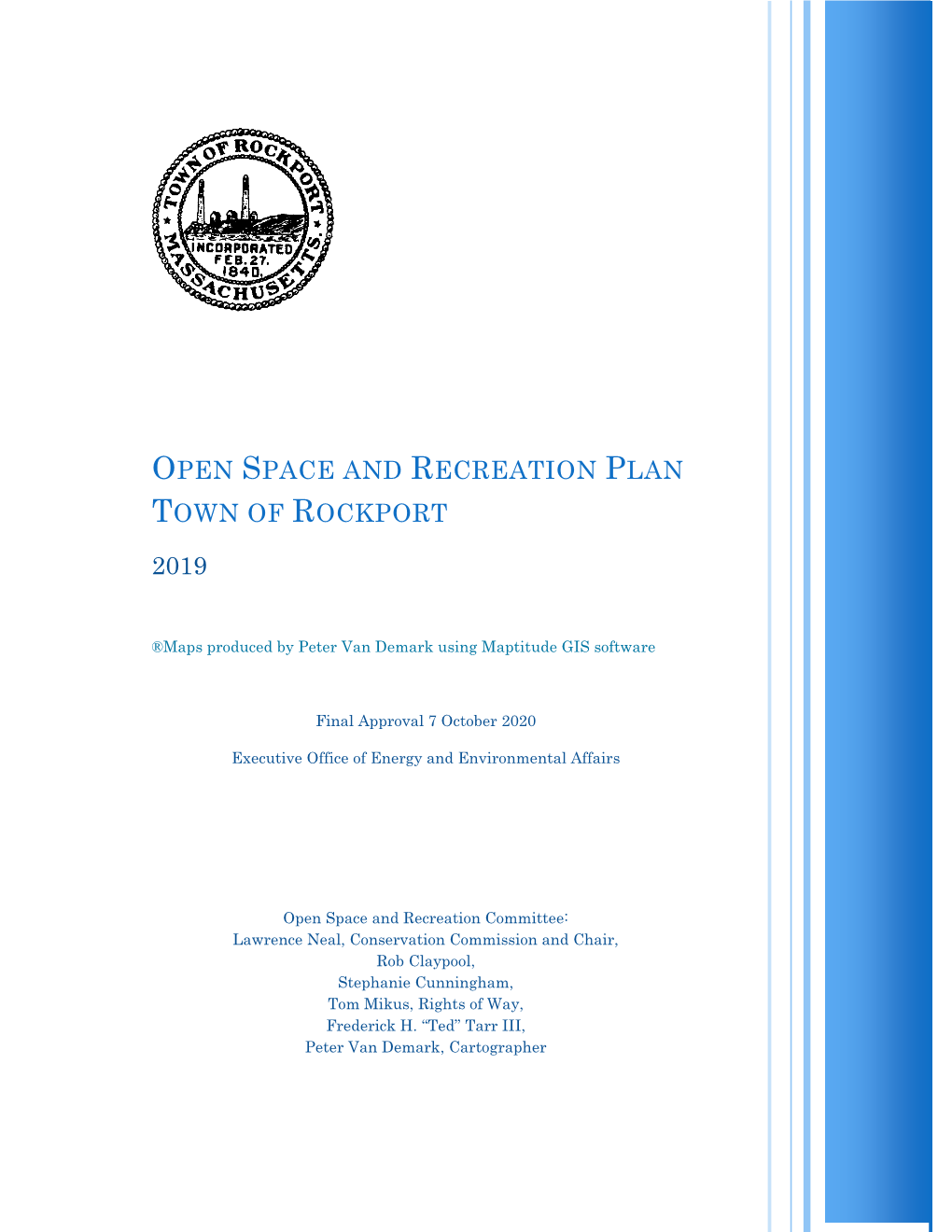 Open Space and Recreation Plan Town of Rockport