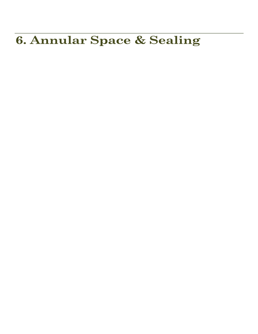 6. Annular Space & Sealing