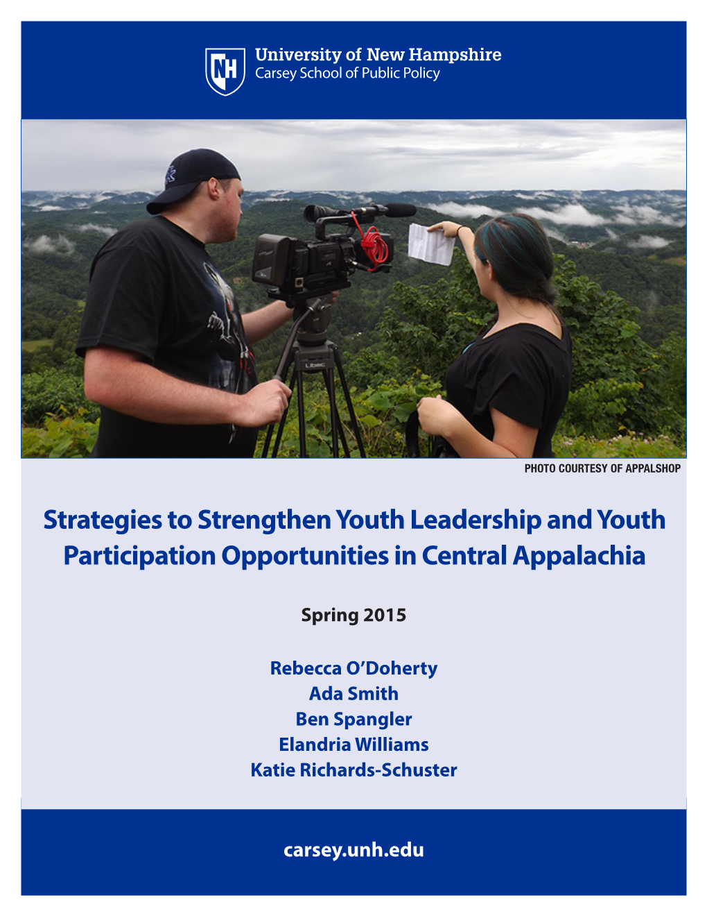 Strategies to Strengthen Youth Leadership and Youth Participation Opportunities in Central Appalachia
