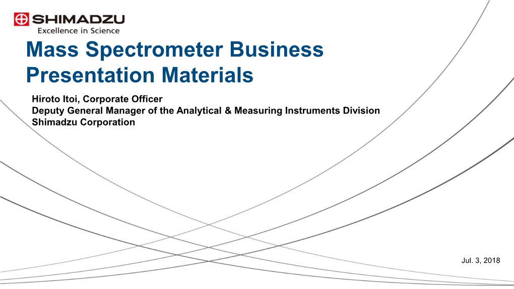 Mass Spectrometer Business Presentation Materials