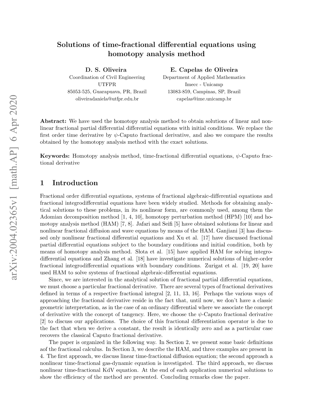 Arxiv:2004.02365V1 [Math.AP] 6 Apr 2020 H Atta Hnw Eieacntn,Tersl Sidentic Is Result the Derivative