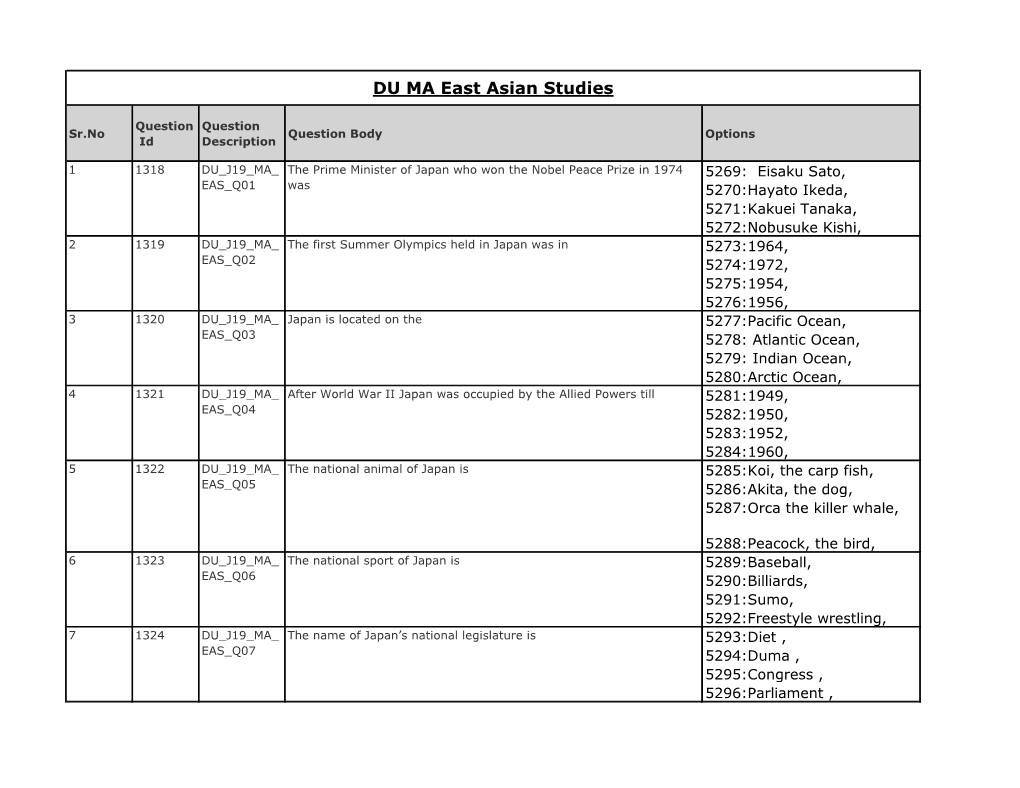 DU MA East Asian Studies