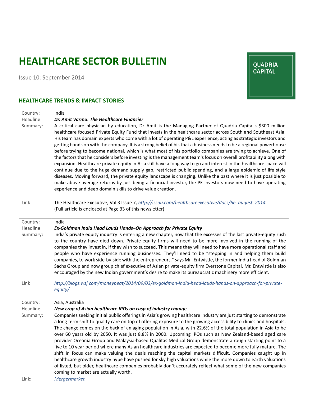 September 2014 Healthcare Sector Bulletin-10