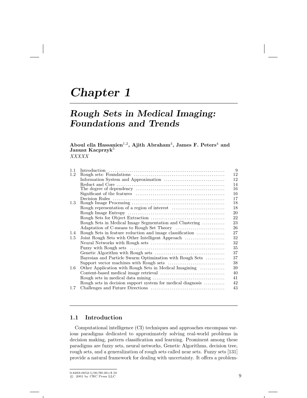 Rough Sets in Medical Imaging: Foundations and Trends