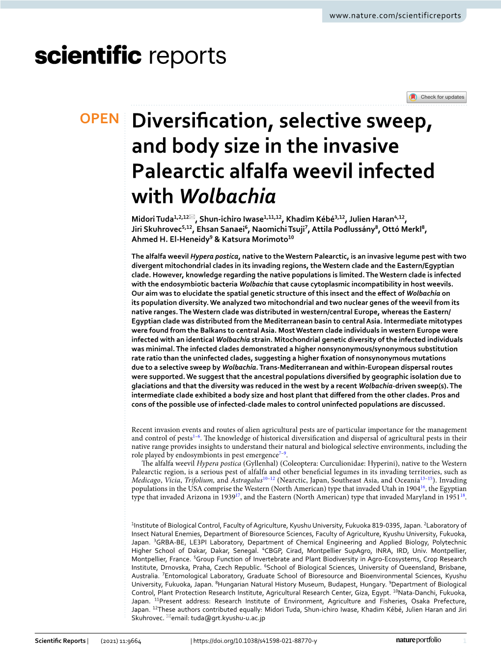 Diversification, Selective Sweep, and Body Size in the Invasive Palearctic