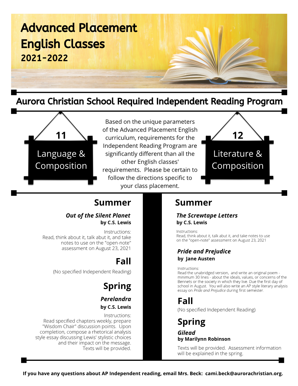 Required Independent Reading Program