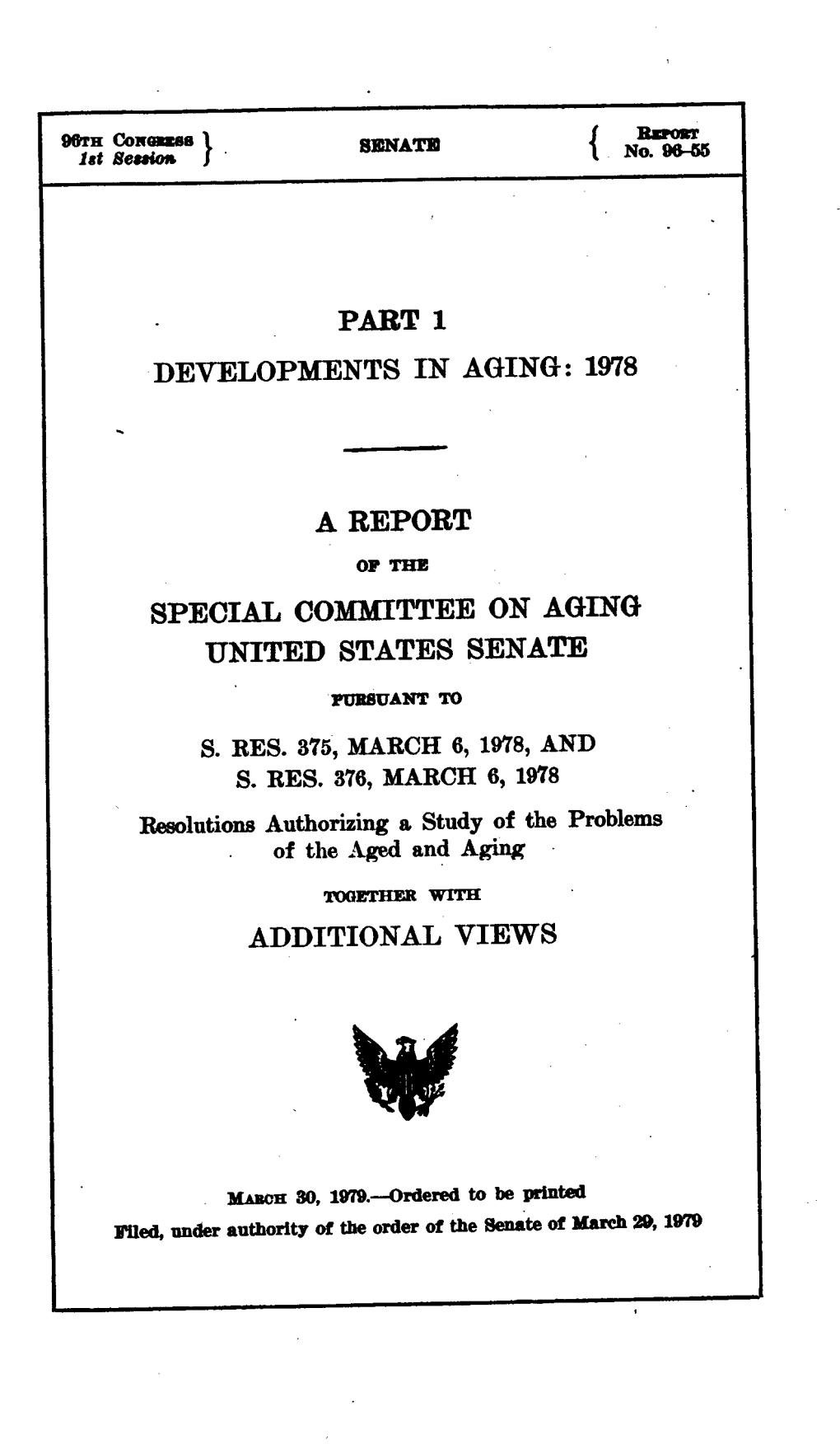 1979 Committee Report: Developments in Aging: 1978