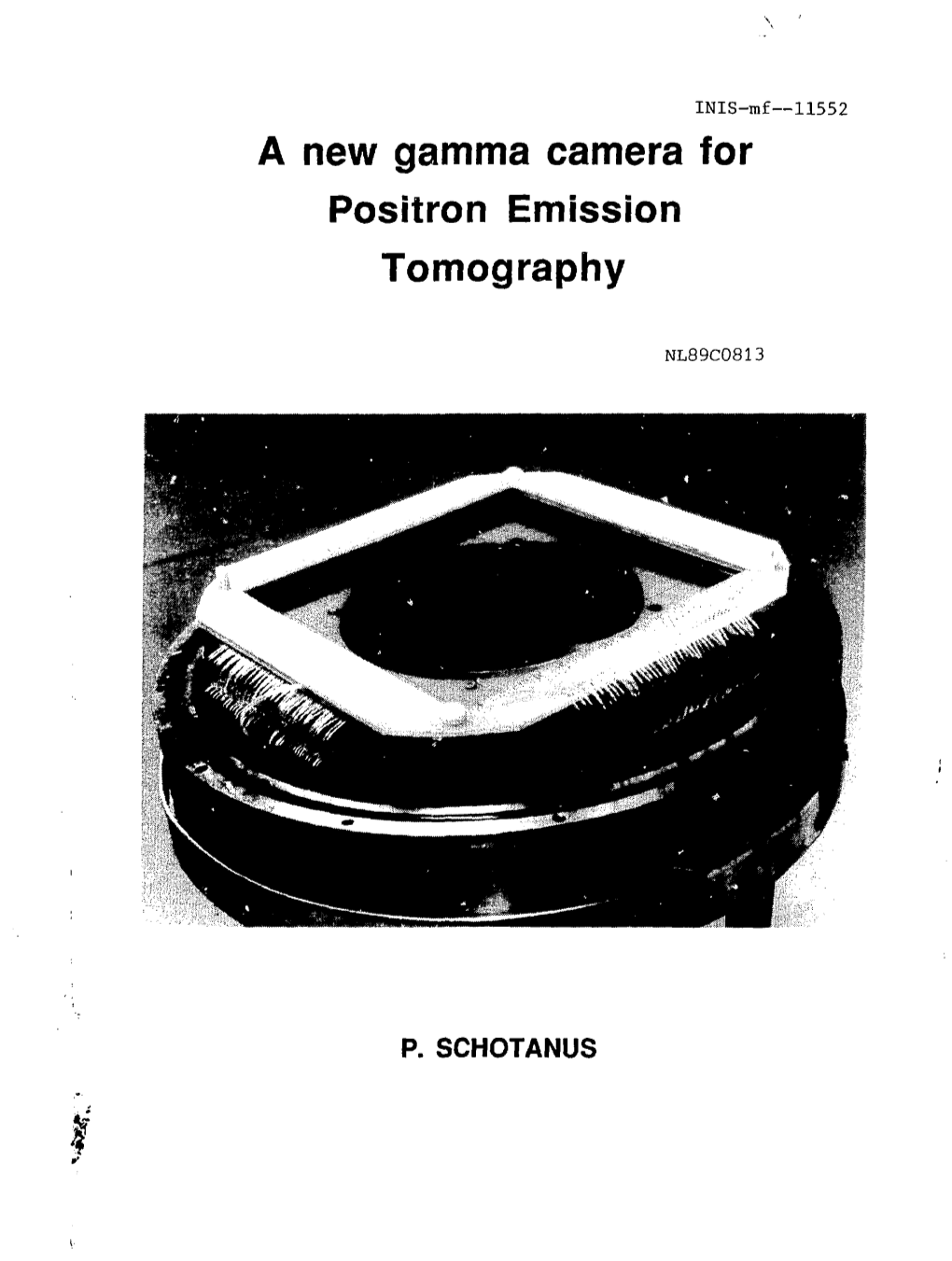 A New Gamma Camera for Positron Emission Tomography