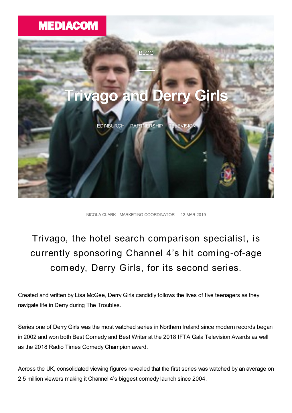 Trivago and Derry Girls