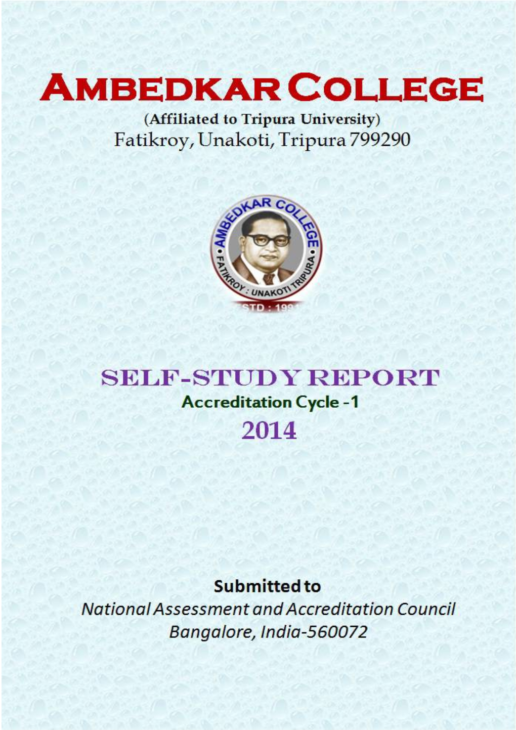 SSR CYCLE-I Ambedkar College.Pdf