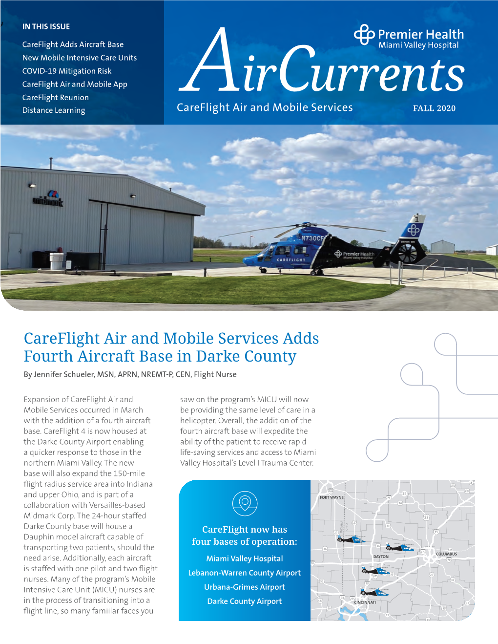 Careflight Air and Mobile Services Adds Fourth Aircraft Base in Darke