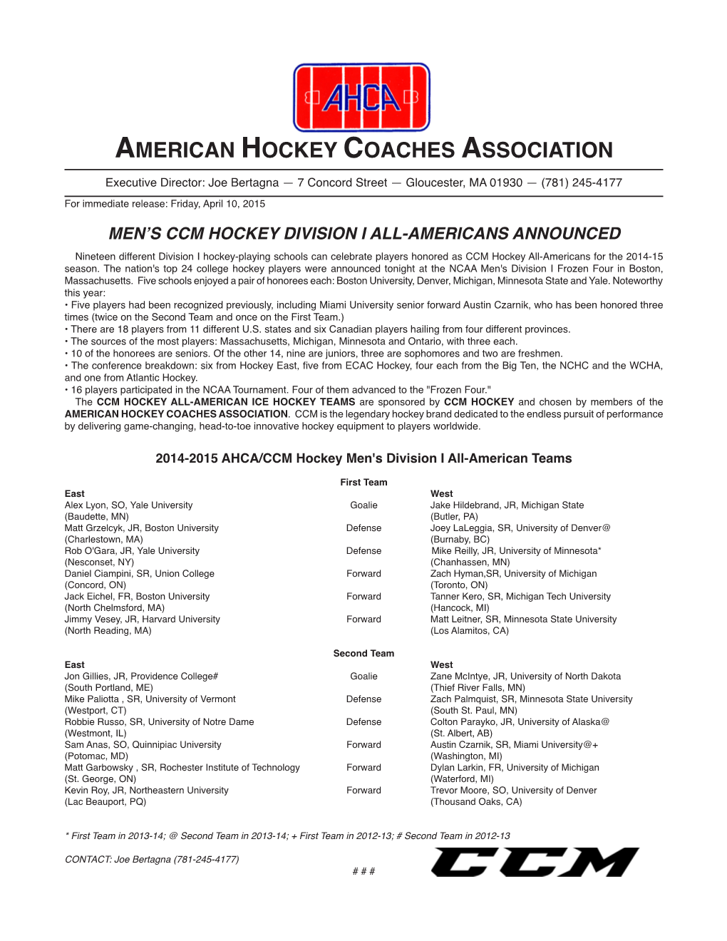 American Hockey Coaches Association