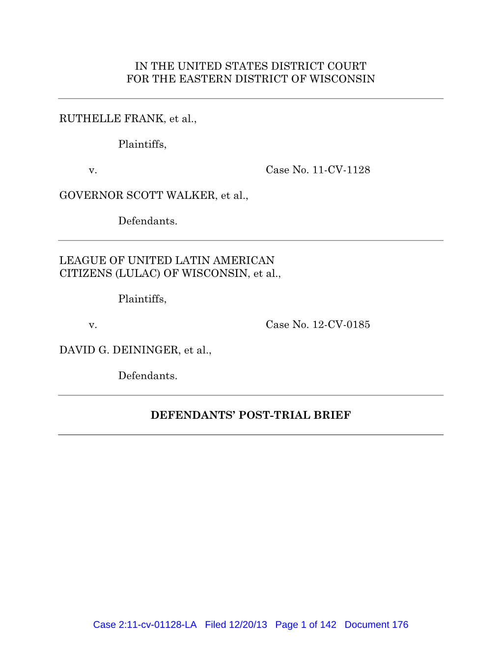 In the United States District Court for the Eastern District of Wisconsin