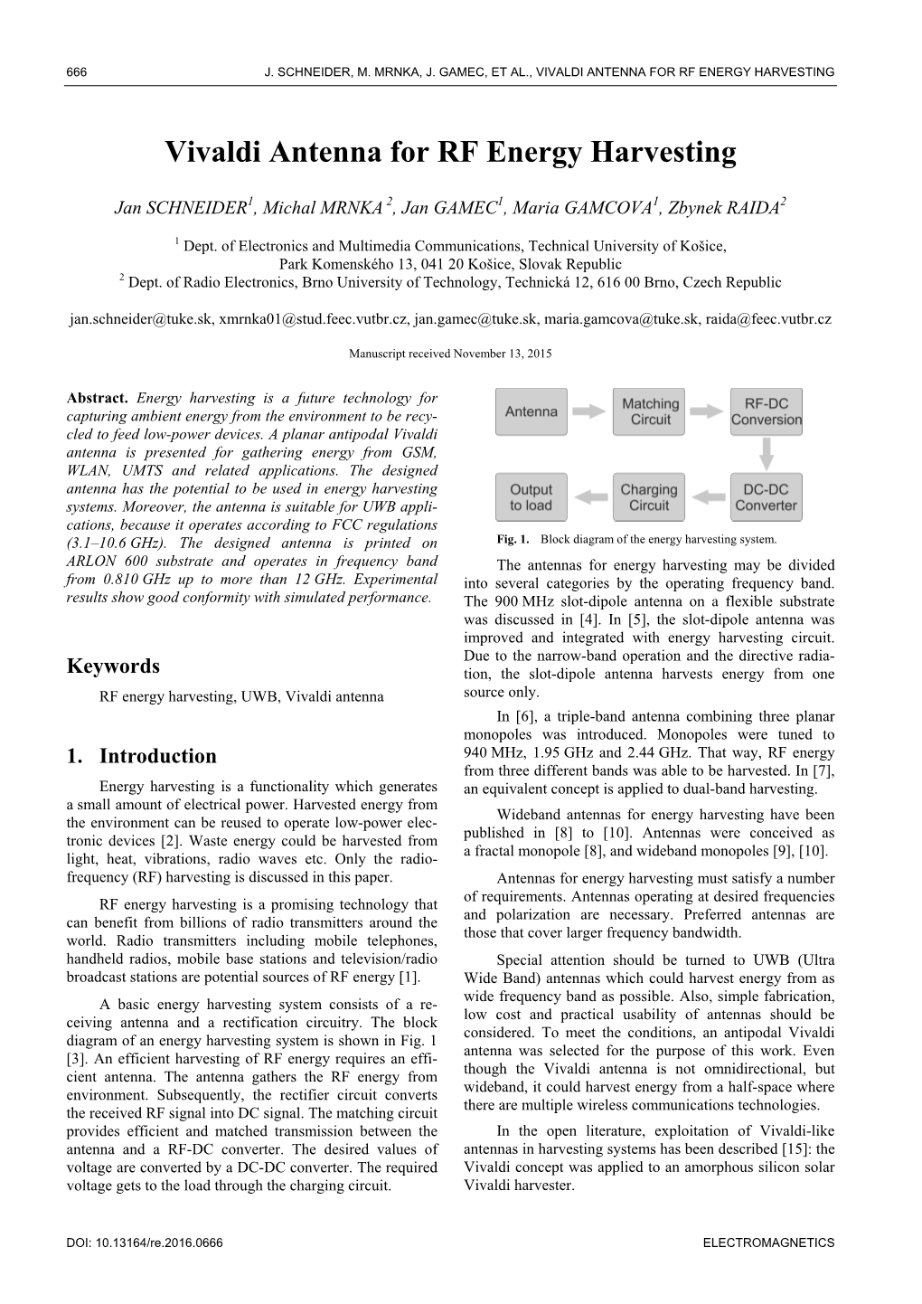 Vivaldi Antenna for Rf Energy Harvesting