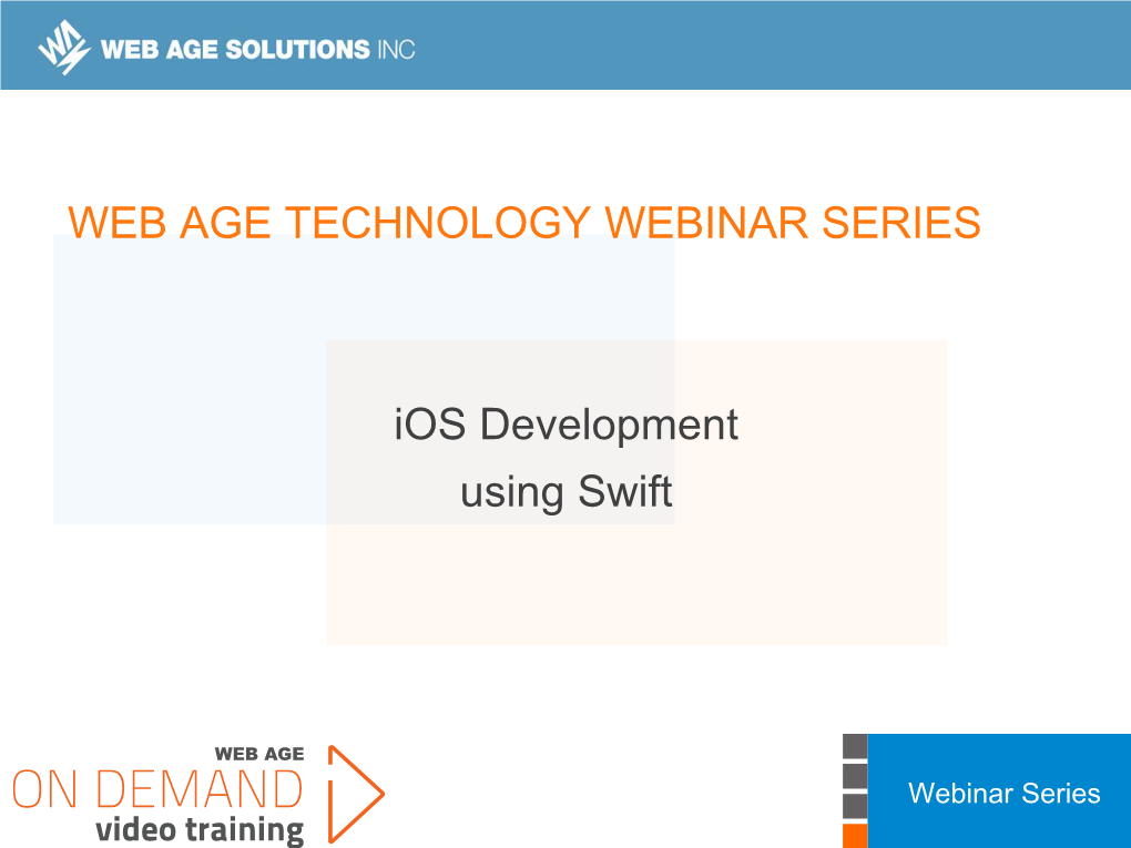 Web Age Webinar Series