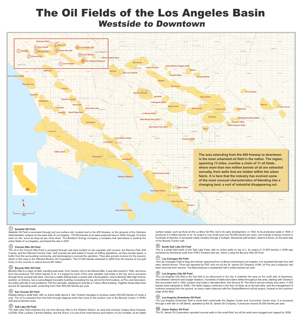 The Oil Fields of the Los Angeles Basin Westside to Downtown