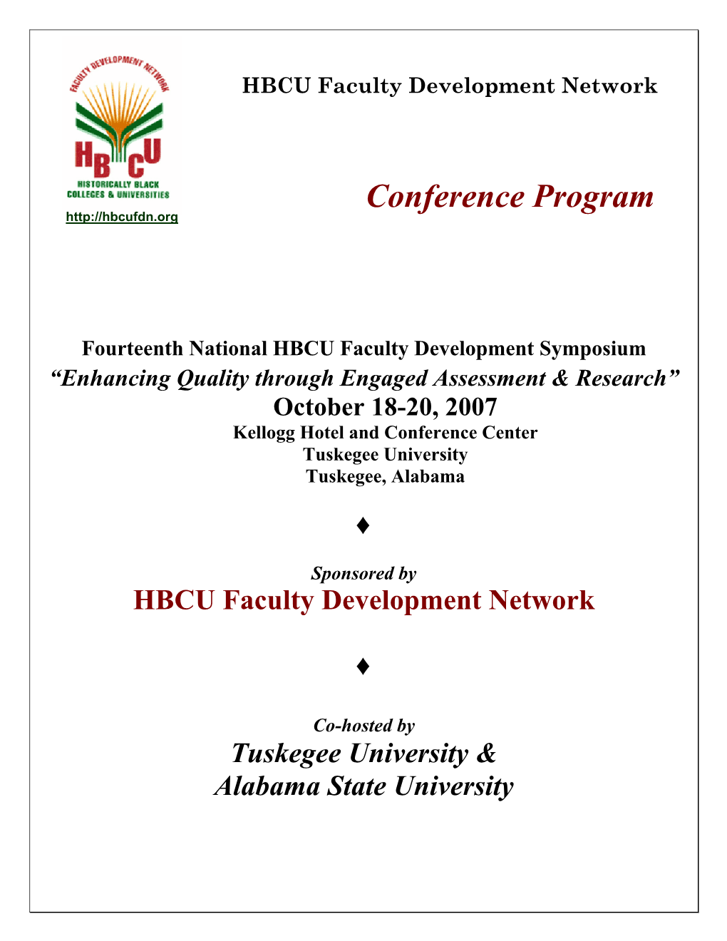 2007 Tuskegee Symposium Program